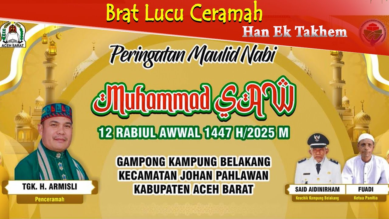 MAULID NABI  ZIKIR Dan TAUSIYAH Tgk. H. ARMISLI  DI KAMPUNG BELAKANG 2025