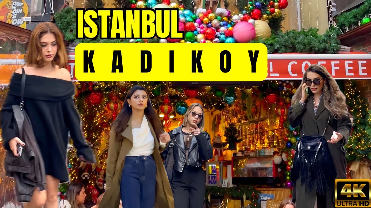 🇹🇷 Istanbul KADIKOY in Christmas Turkey 4K