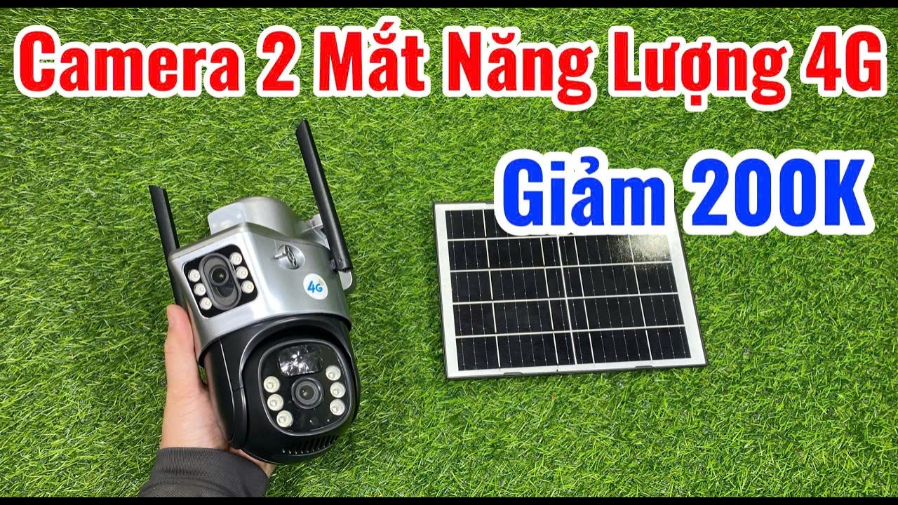 1 Ngày Nắng Dùng 7 Ngày Mưa - Camera 2 Mắt Năng Lượng Mặt Trời Xoay 360° Có Gì Hot?