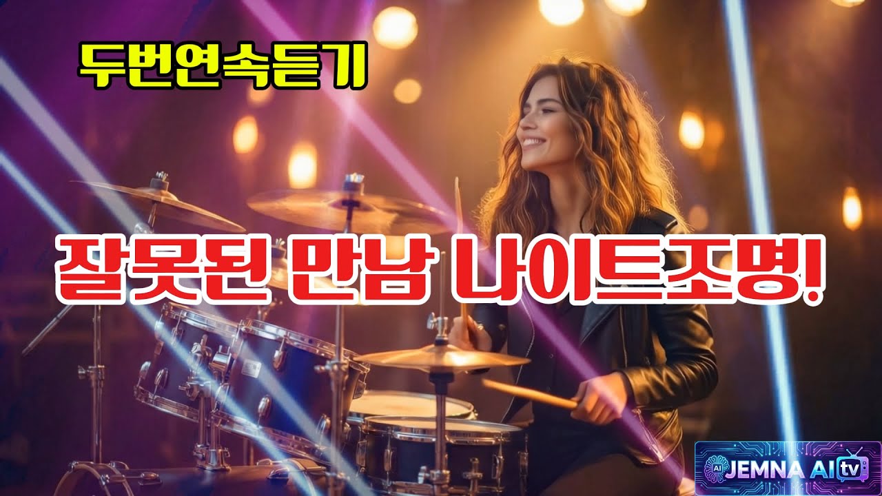 잘못된만남 2곡연속! AI드럼연주! 조명추가영상!