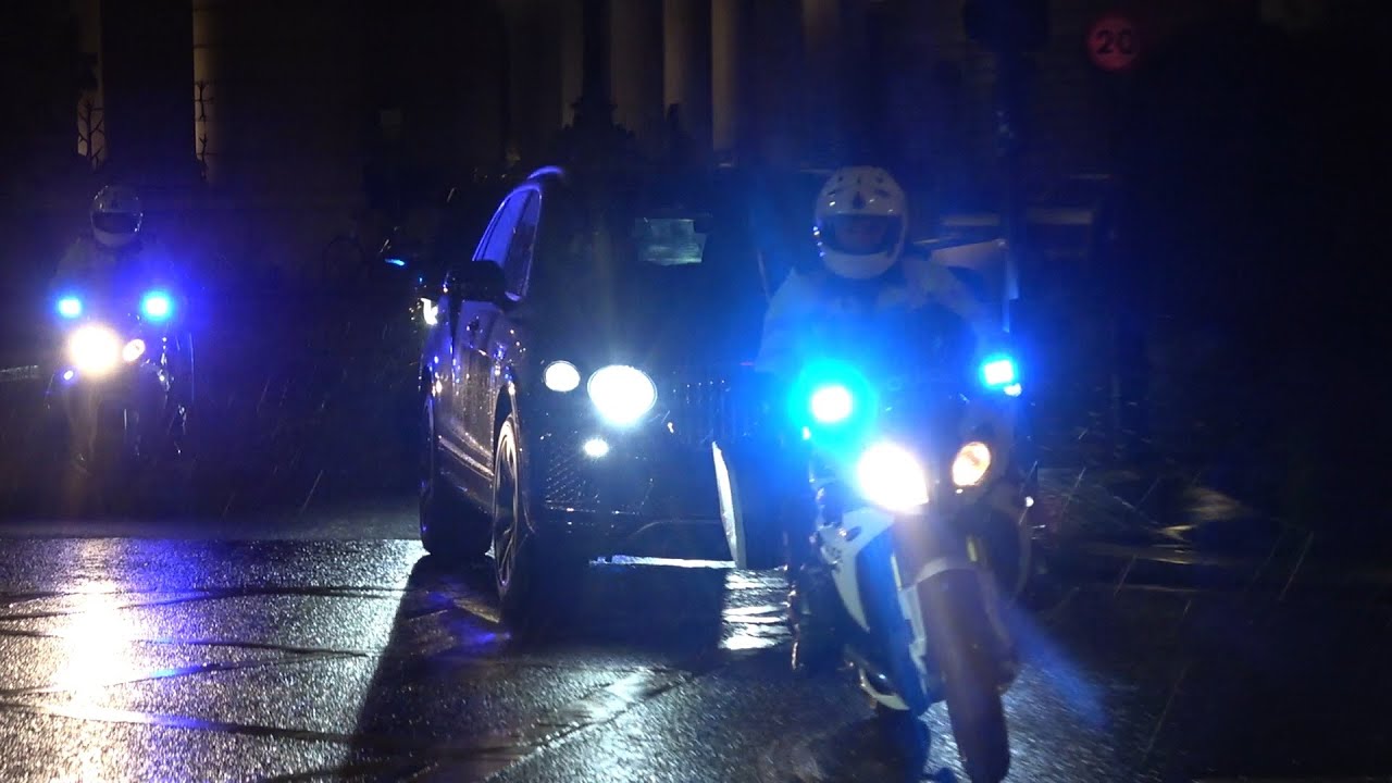 Princess Anne's motorcade leaving Trinity House