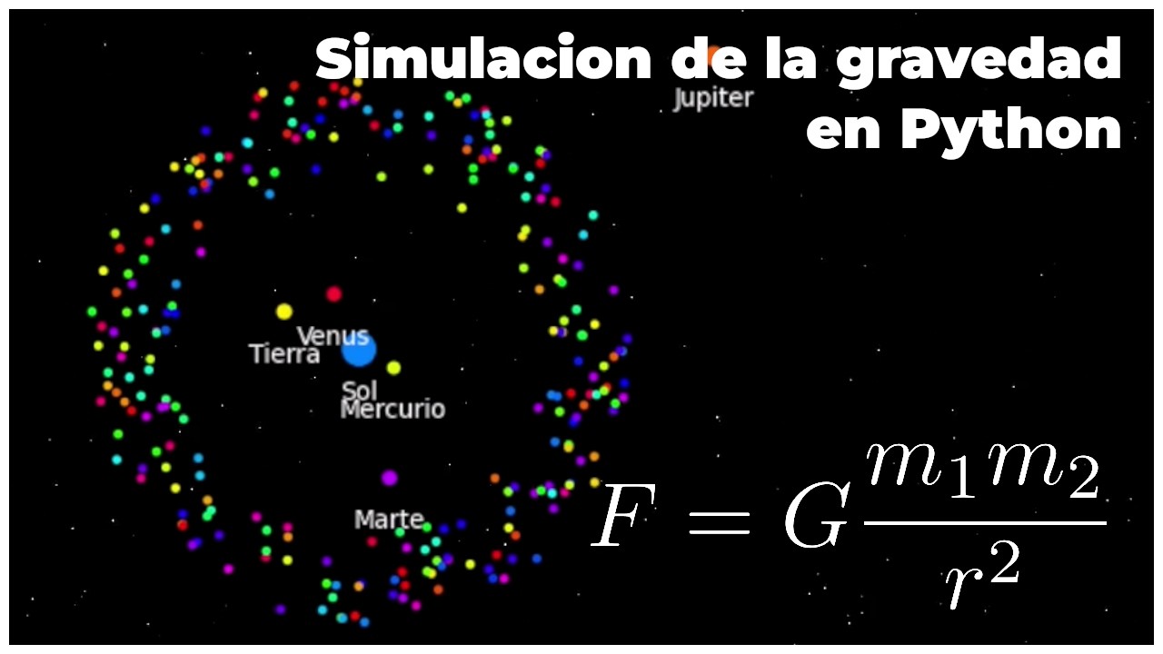Como simule la gravedad en Python