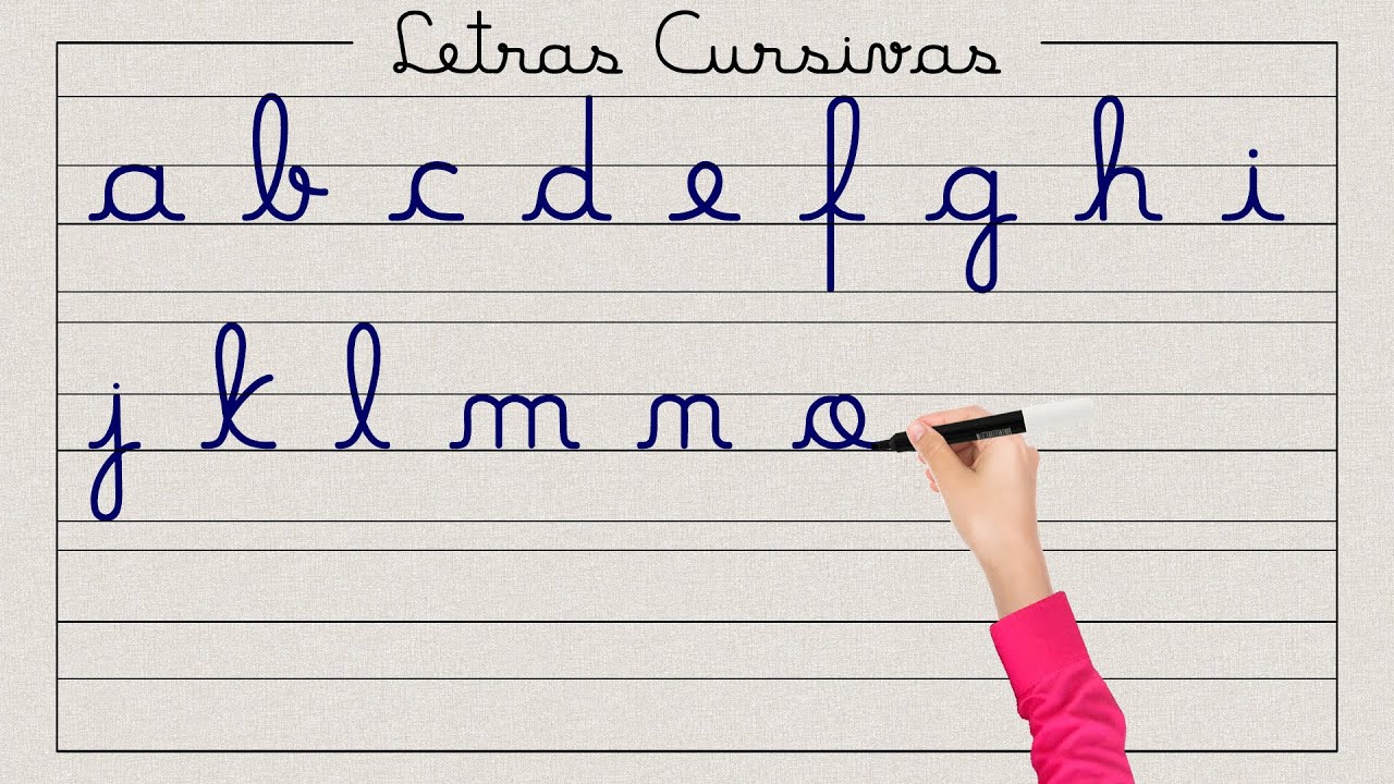 Letras Cursivas Minúsculas | Alfabeto em Português | Educativo | Jovens e Adultos [118]