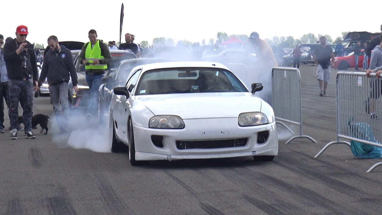 1250HP TOYOTA SUPRA TURBO 1/2 MILE @ 312 KM/H