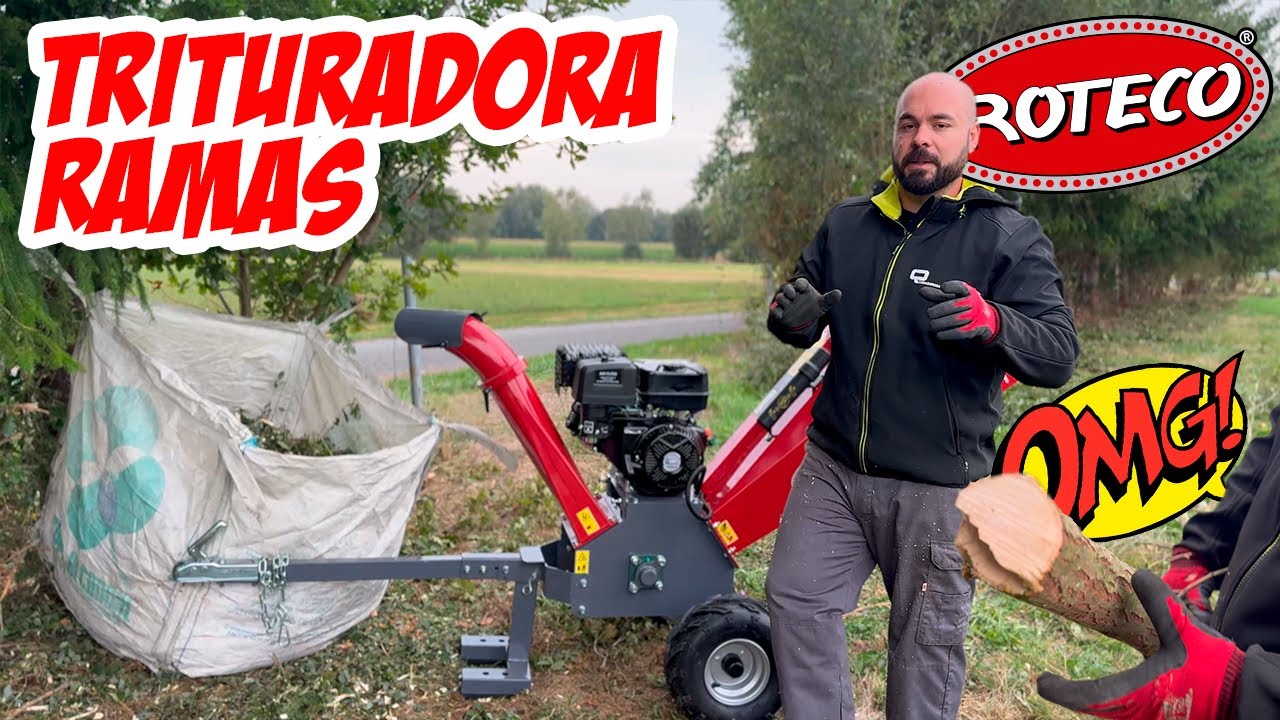 Triturar ramas es PAN COMIDO con esta BIOTRITURADORA ROTECO! 💪