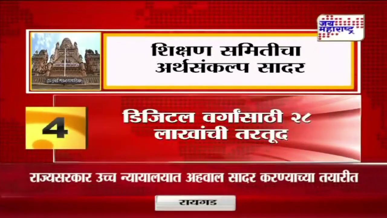Education Budget | शिक्षण समितीकडून ३३७० कोटी रूपयांचा अर्थसंकल्प सादर | Marathi News