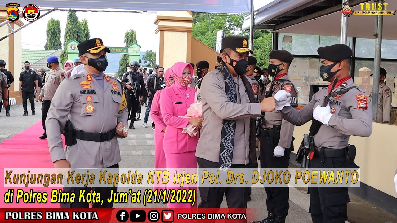 Kunjungan Kerja Kapolda NTB IRJEN POL. Drs. DJOKO POERWANTO di Polres Bima Kota, (21/1/2022)