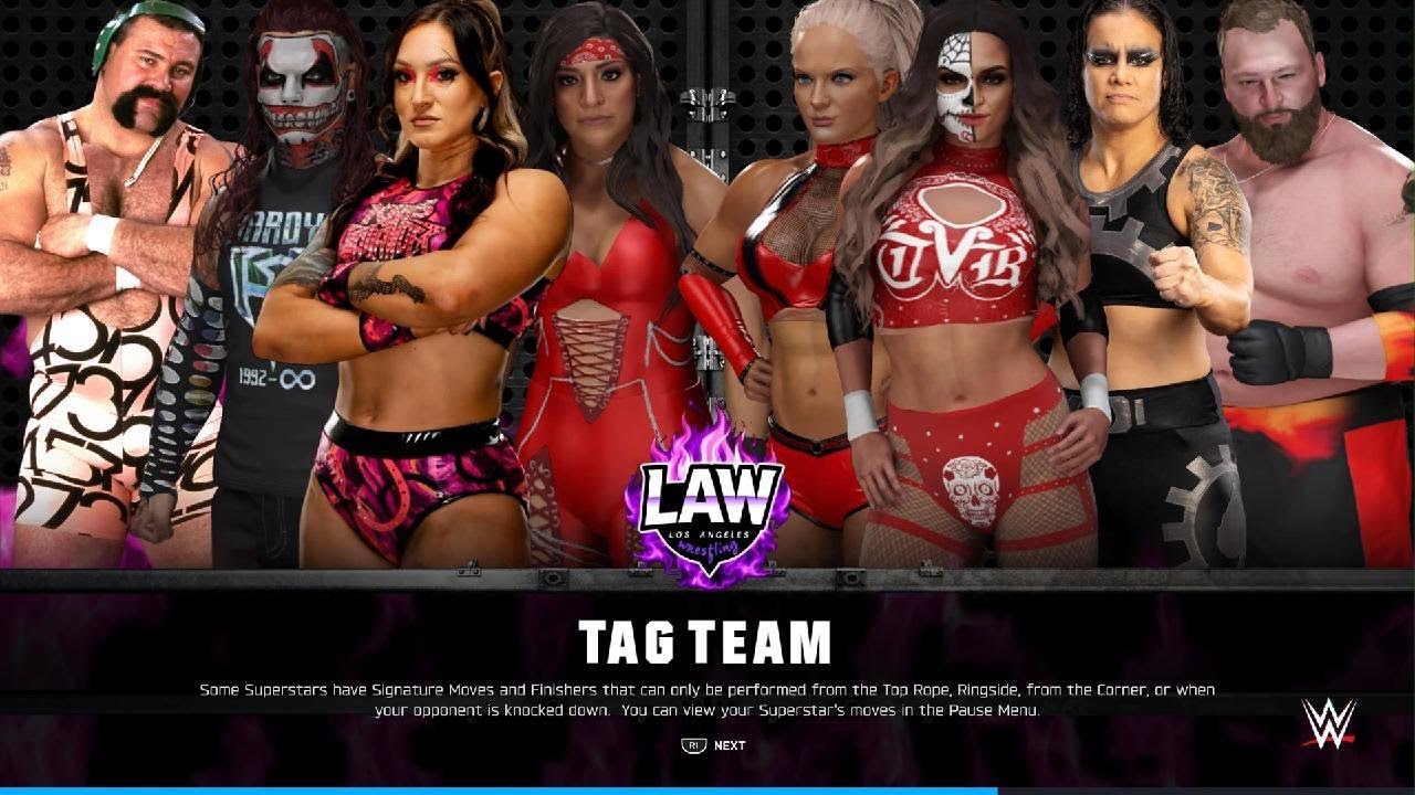 LAW: 4 on 4 Tag team match 