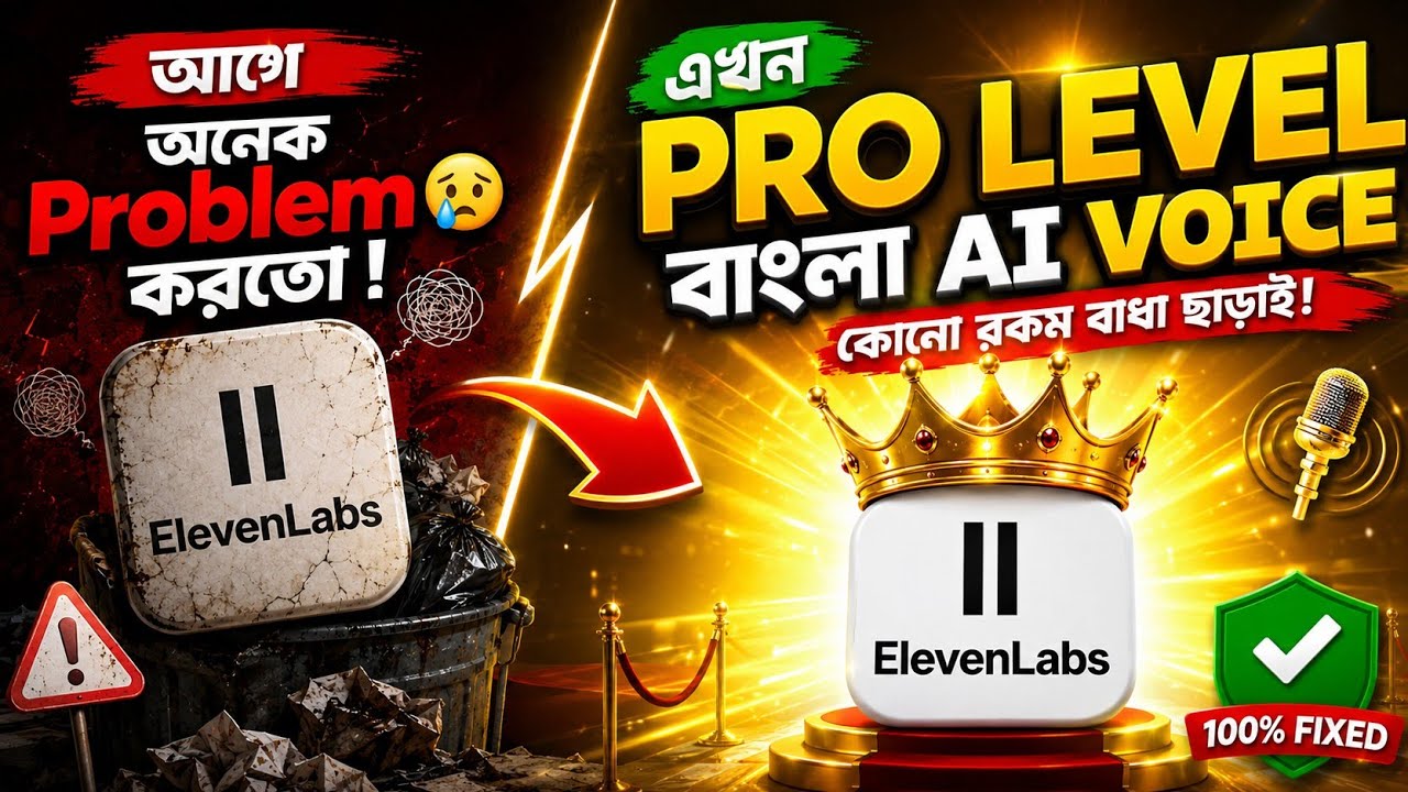 Bangla Ai Voice নিয়ে সব Problem শেষ?🔥|| ElevenLabs New Update 2026