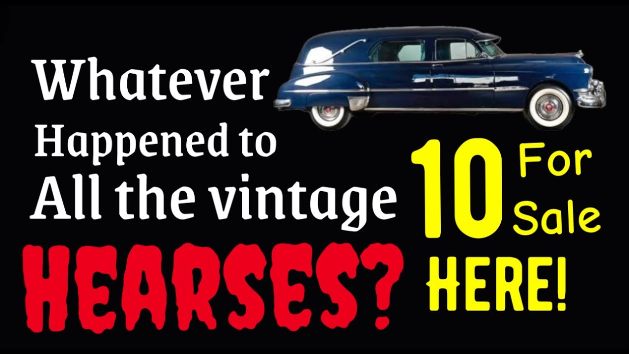 WHATEVER HAPPENED TO ALL THE VINTAGE HEARSES? TEN FOR SALE HERE IN THIS VIDEO! CLASSIC CARS FOR SALE