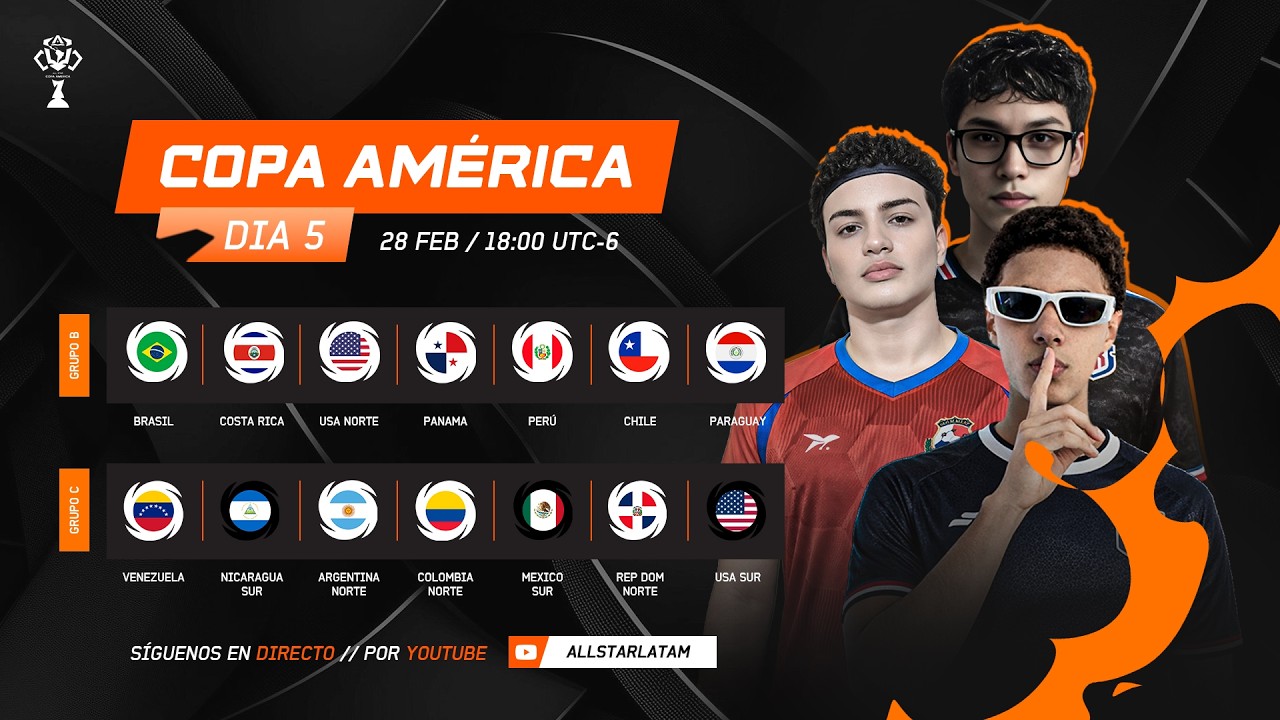 COPA AMERICA FREE FIRE 🏆❤️ Knockout Stage - DIA 5 🏆❤️ Grupos B vs C❤️