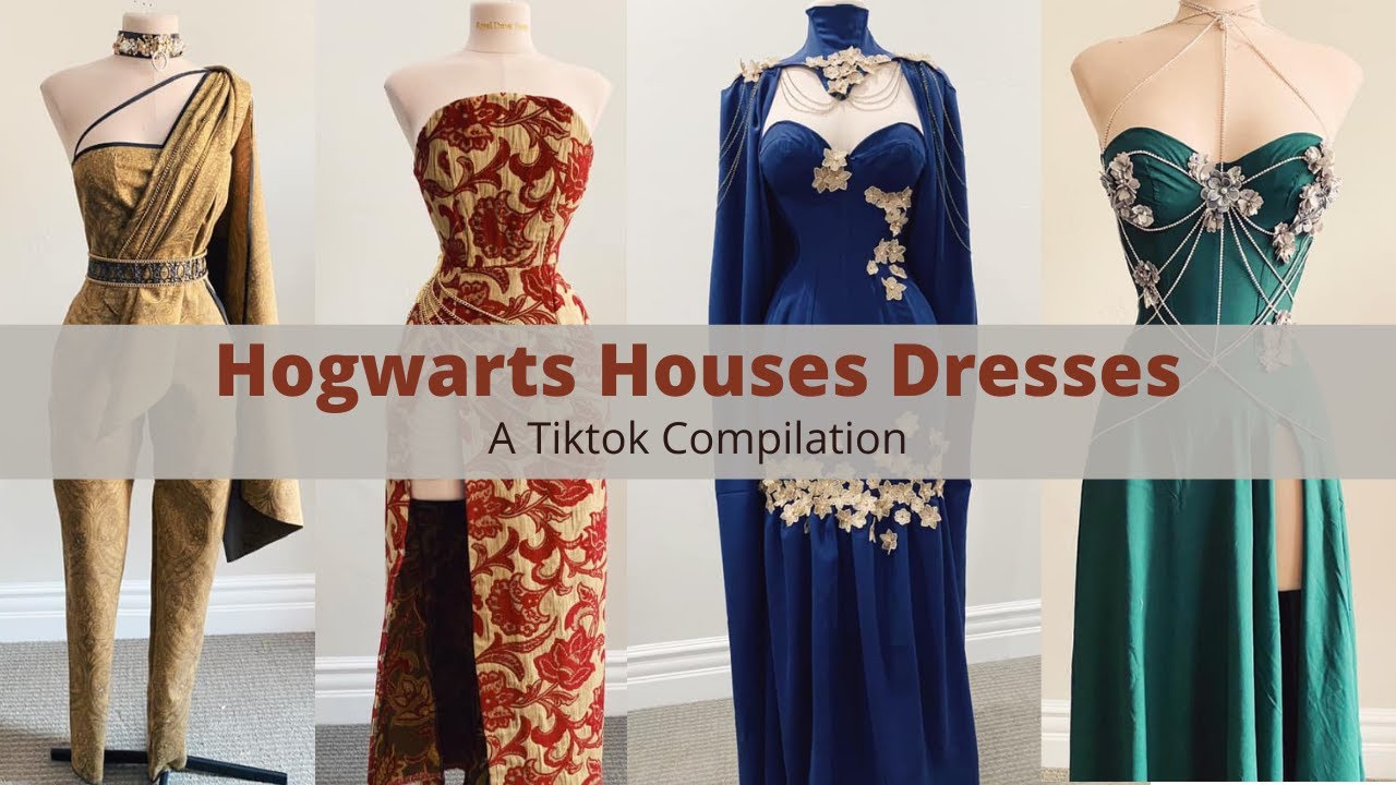 TIKTOK SEWING COMPILATION | Hogwarts Houses as Dresses