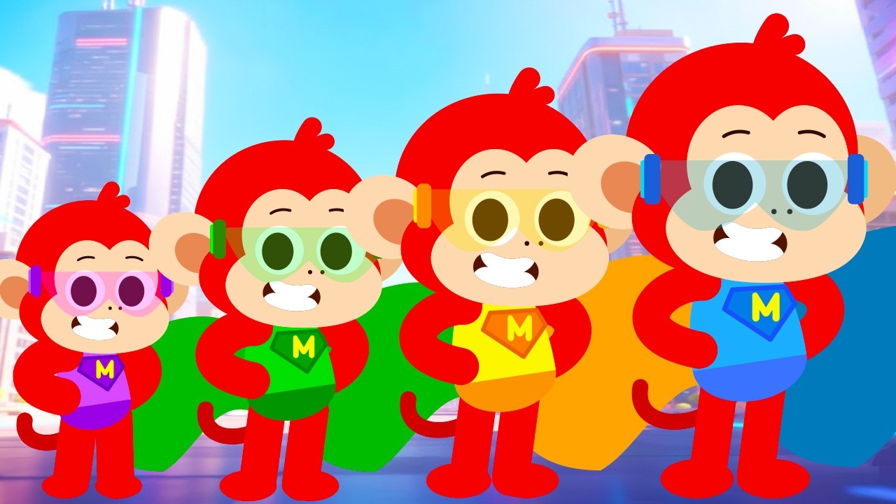 Kids Turn into Superheroes 💪✨ Superheroes in the Cardboard Rooms | Monkey Simple Songs