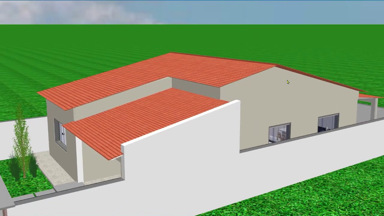 Plantas de casas 3 quartos - casa para alugar - cozinha com ilha
