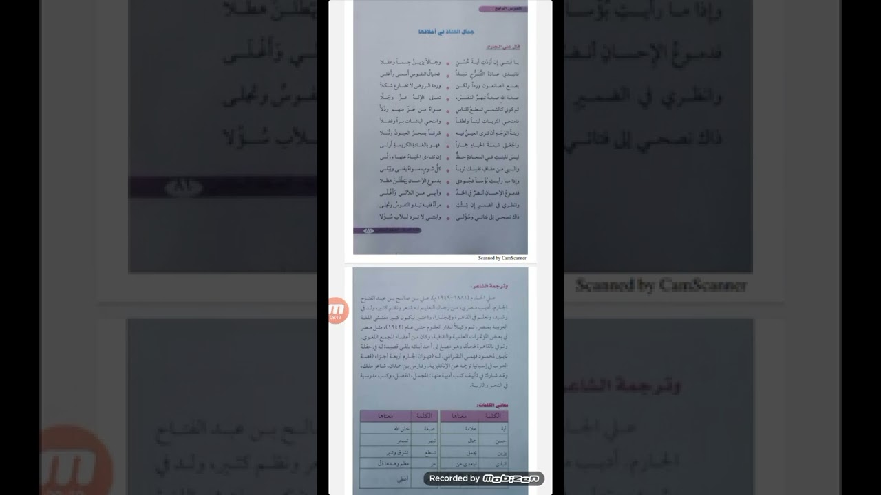 اللغة العربية الصف السادس/مراجعه لقصائد الحفظ