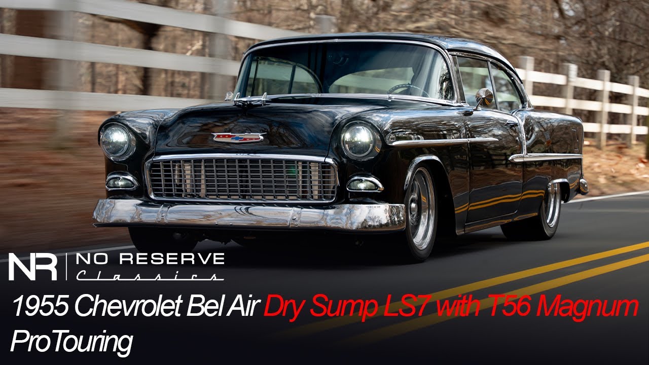 This 1955 Chevrolet Bel Air is a track beast with a Dry Sump LS7! FOR SALE