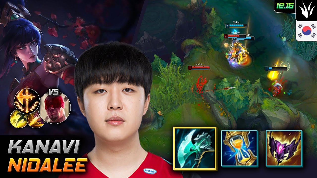 Kanavi Jungle Нидали Ночной жнец Завоеватель - Kanavi Nidalee Match Highlight - LOL KR 12.15