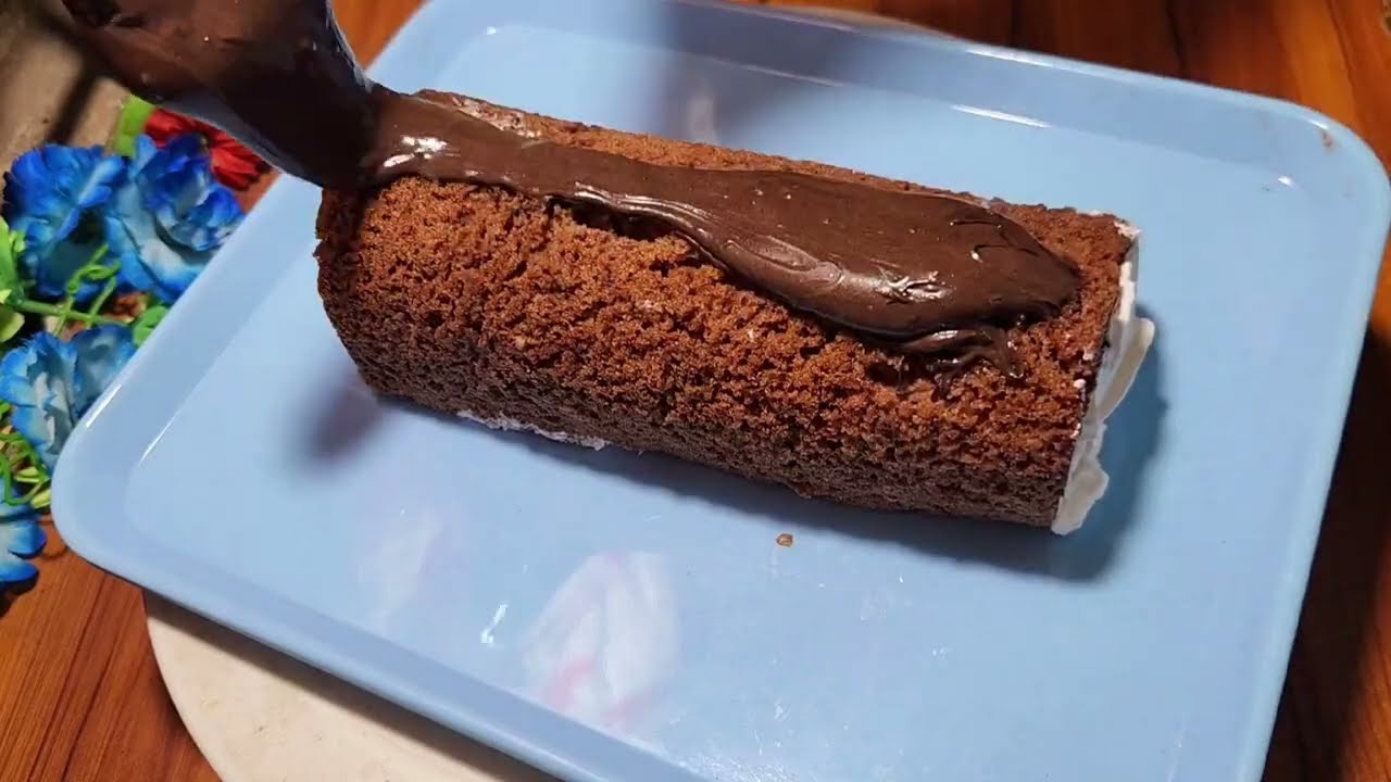 chocolate Swiss  roll recipe।চকলেট সুইচ রোল রেসিপি🍰। cake Roll recipe। swiss cake #cake #viralvideo