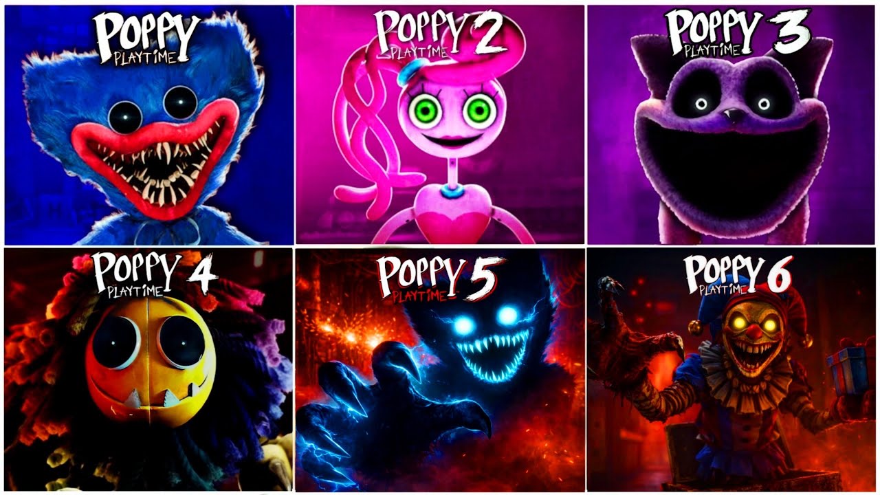 Poppy Playtime Chapter 1 2 3 4 5 6 Full Gameplay Walkthrough - All Endings (No Commentary)