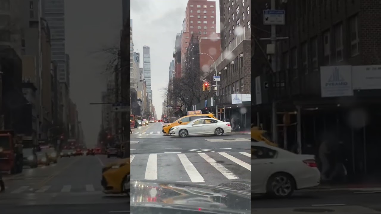 Driving in the Manhattan  New York City 