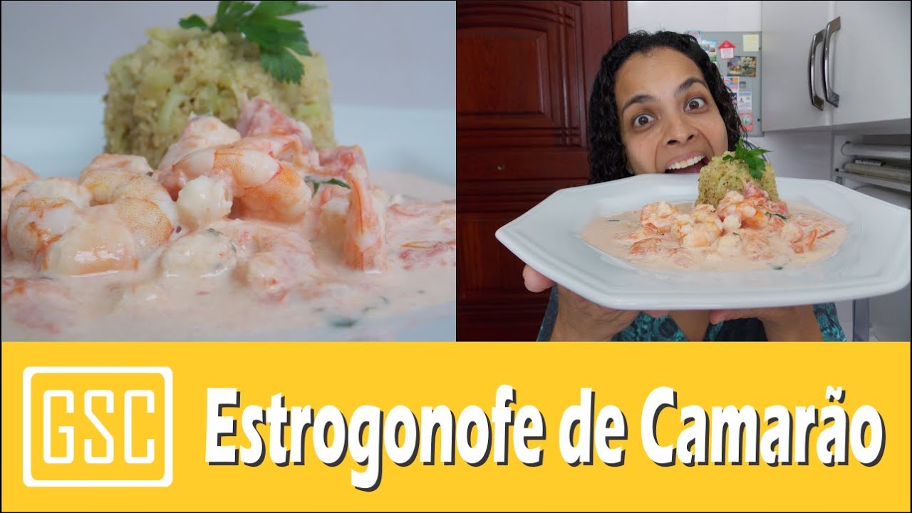 Estrogonofe de Camarão Low-carb