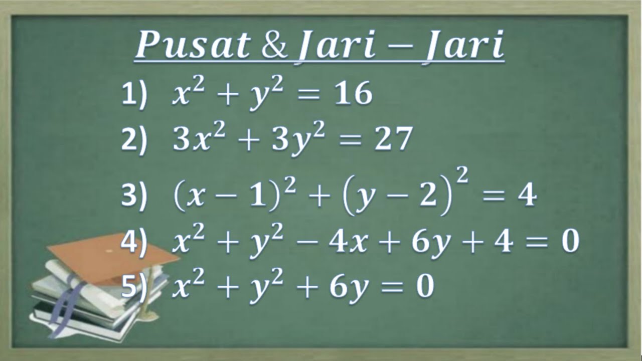 Cara menentukan Pusat dan jari-jari Lingkaran