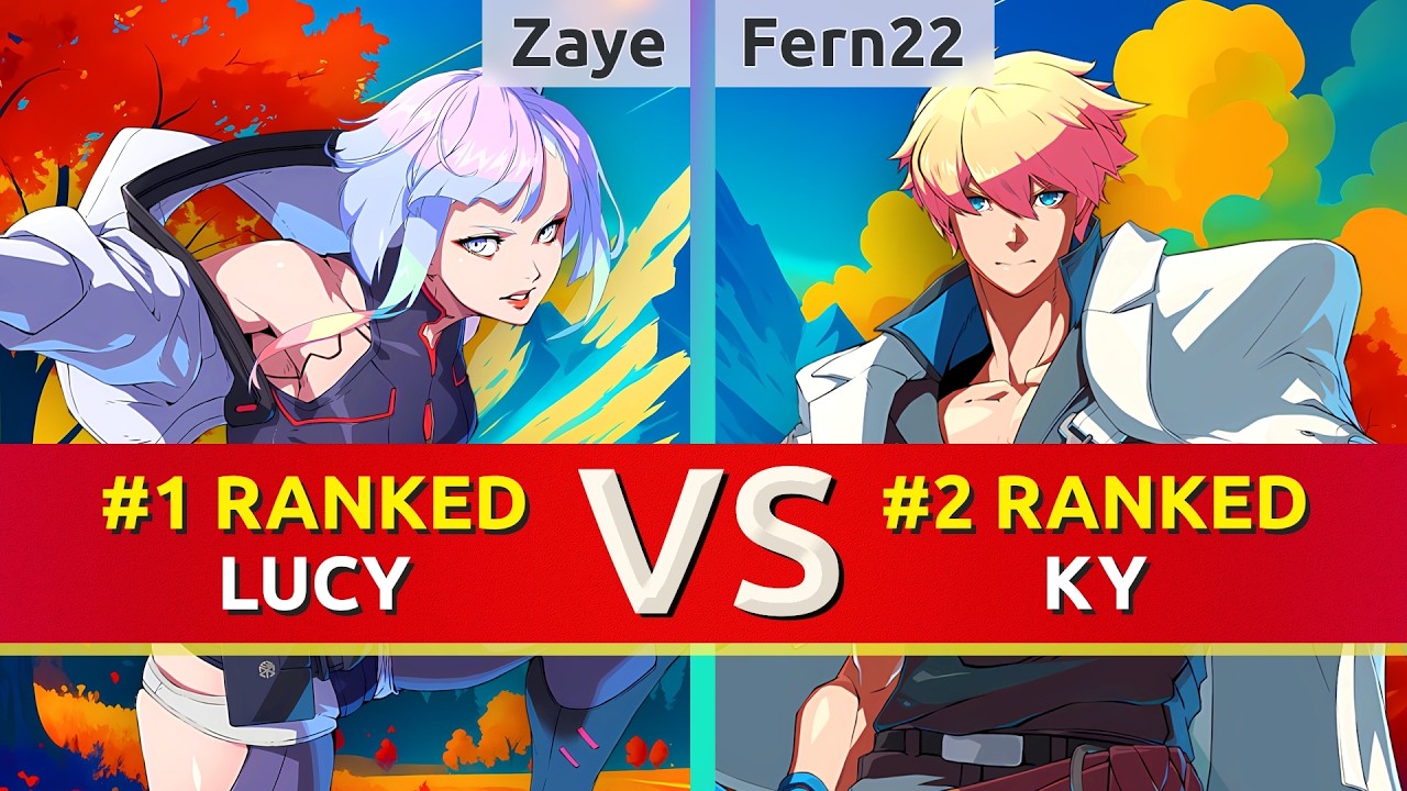 GGST 2.00 ▰ Zaye (#1 Ranked Lucy) vs Fern22 (#2 Ranked Ky). High Level Gameplay