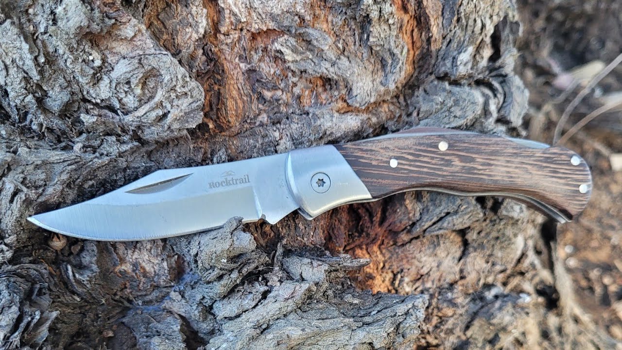 NAVAJA DEL LIDL ROCKTRAIL (4,99 EUROS)SON RECOMENDABLES??#bushcraft#navajas#lidl