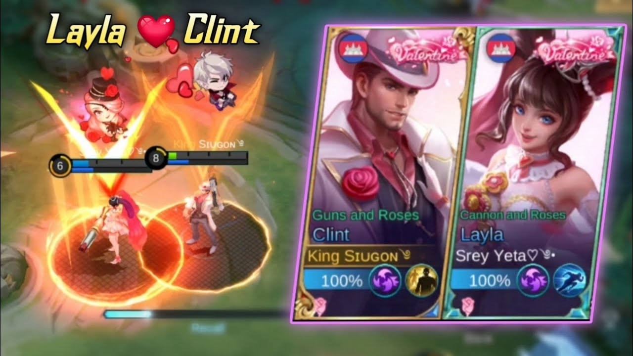 Clint love Layla Couple Gameplay Cute and Sweet | Couple MLBB