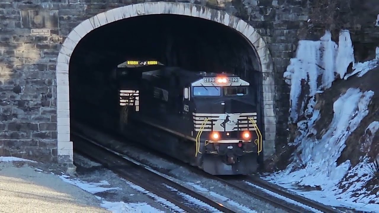 NS 4823 Leads NS 8150 on Empty Coal Passing Through in Gallitzin PA