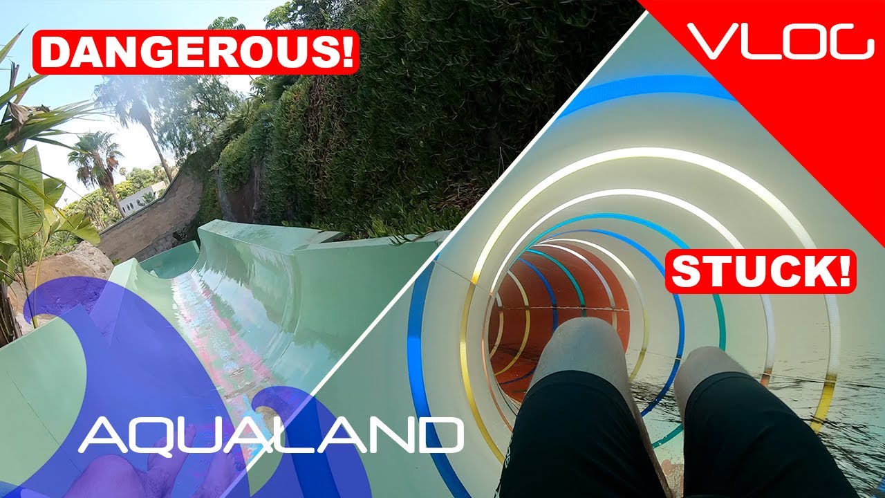 THESE WATERSLIDES ARE DANGEROUS! - Aqualand Costa Adeje Vlog 2022