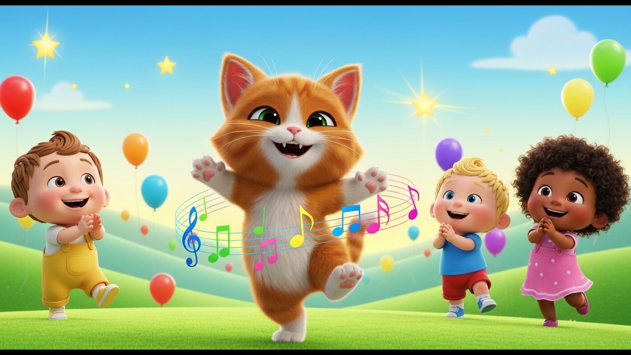 🐱 Little Cat Dance Song 🎵 Cute Baby Dance Song for Toddlers & Preschool Kids | Fun Sing Along