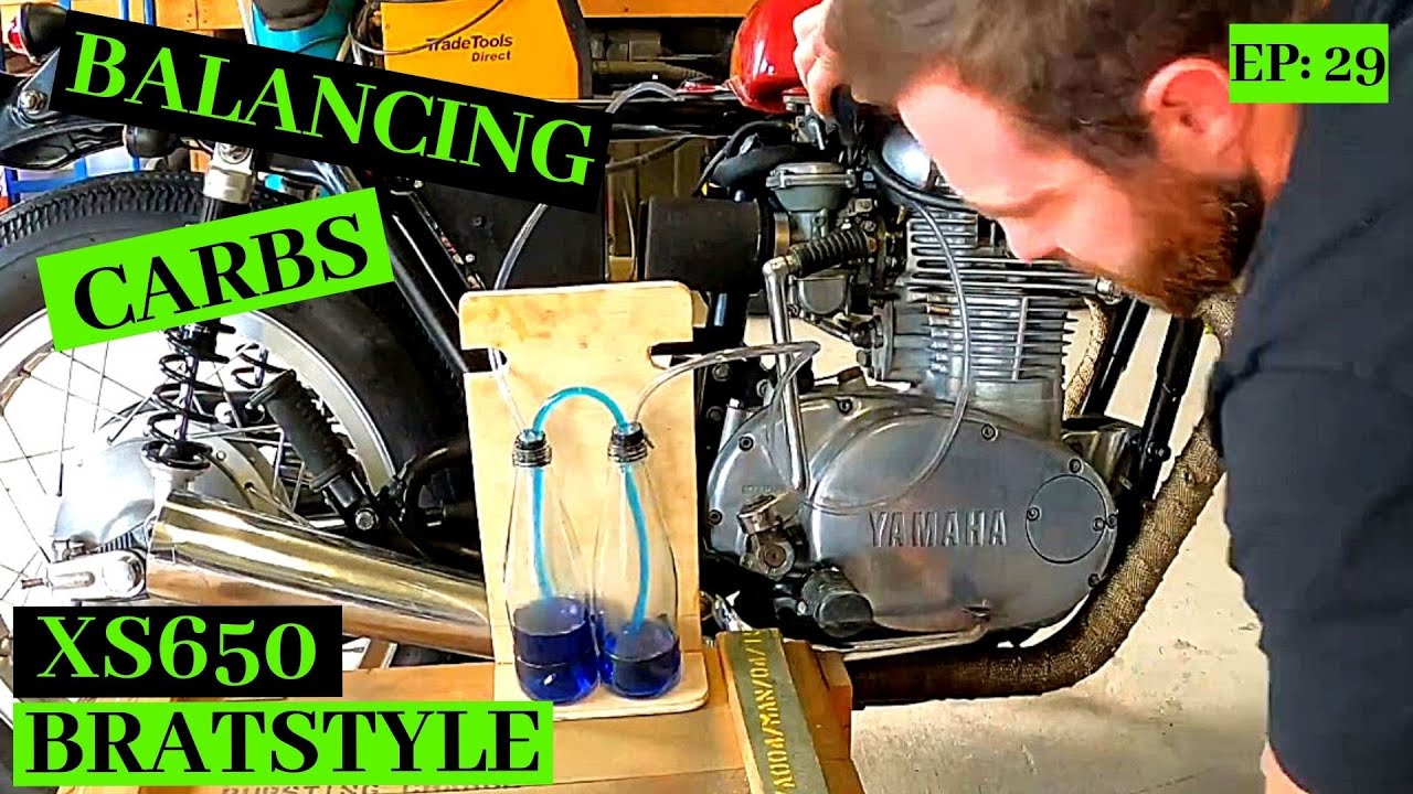 XS650 Brat Build Ep 29, Balancing Carbs