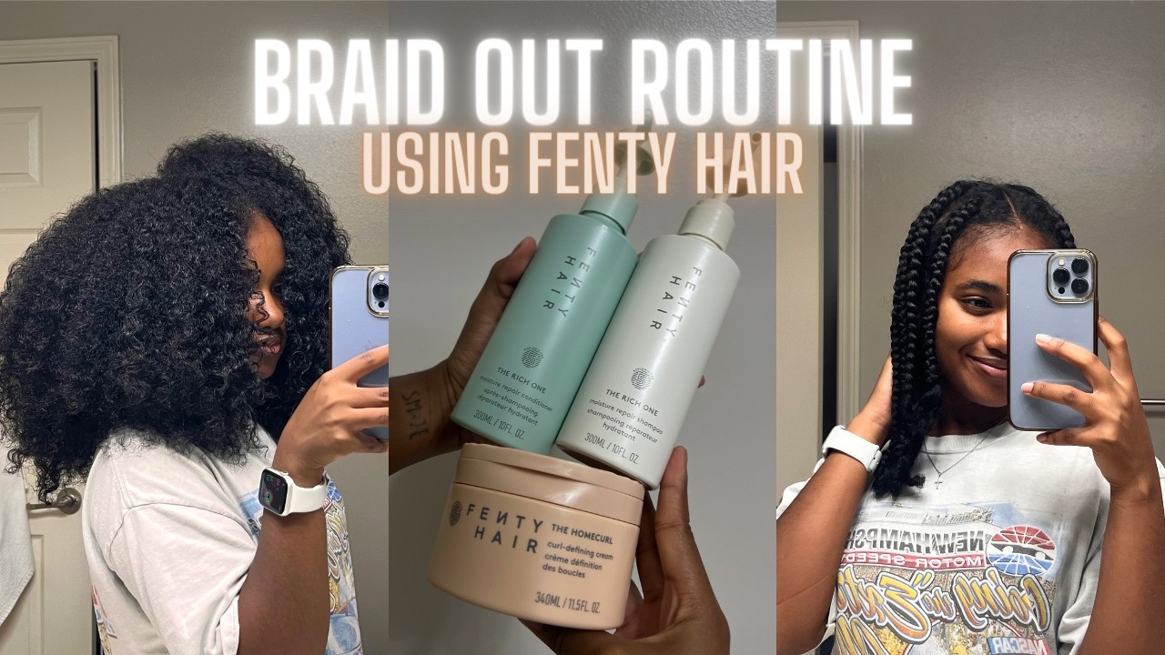 Процедура плетения кос для создания локонов с помощью средств Fenty Hair | Быстро и просто