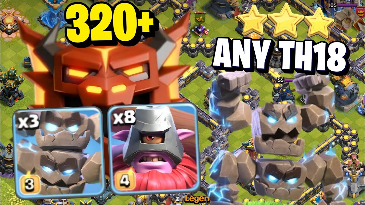 Best = 3 Meteor + 8 Throwers! Th18 320+ Legend League Army