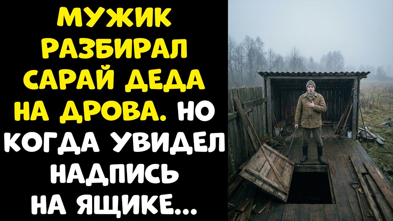Мужик разбирал сарай деда на дрова, а когда увидел надпись на ящике — чуть не упал в обморок...