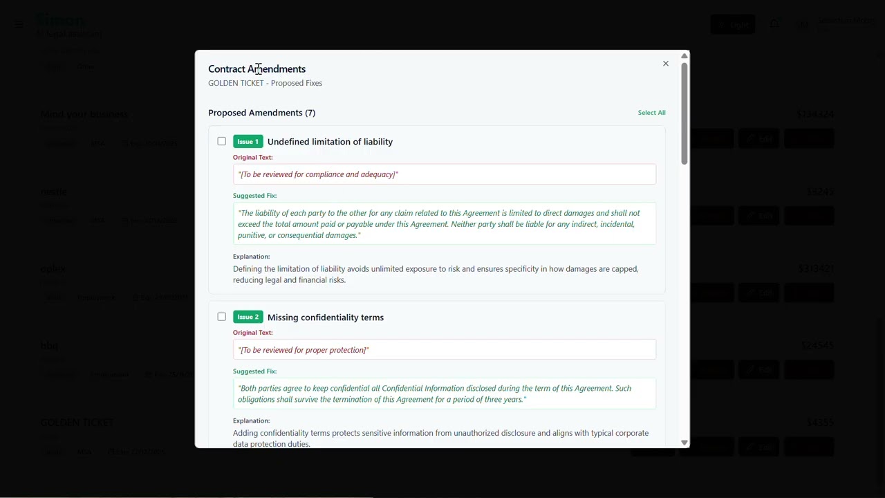 Simon AI legal assistant walkthrough #legal #aiassistant #aichatbot #legalcompliance