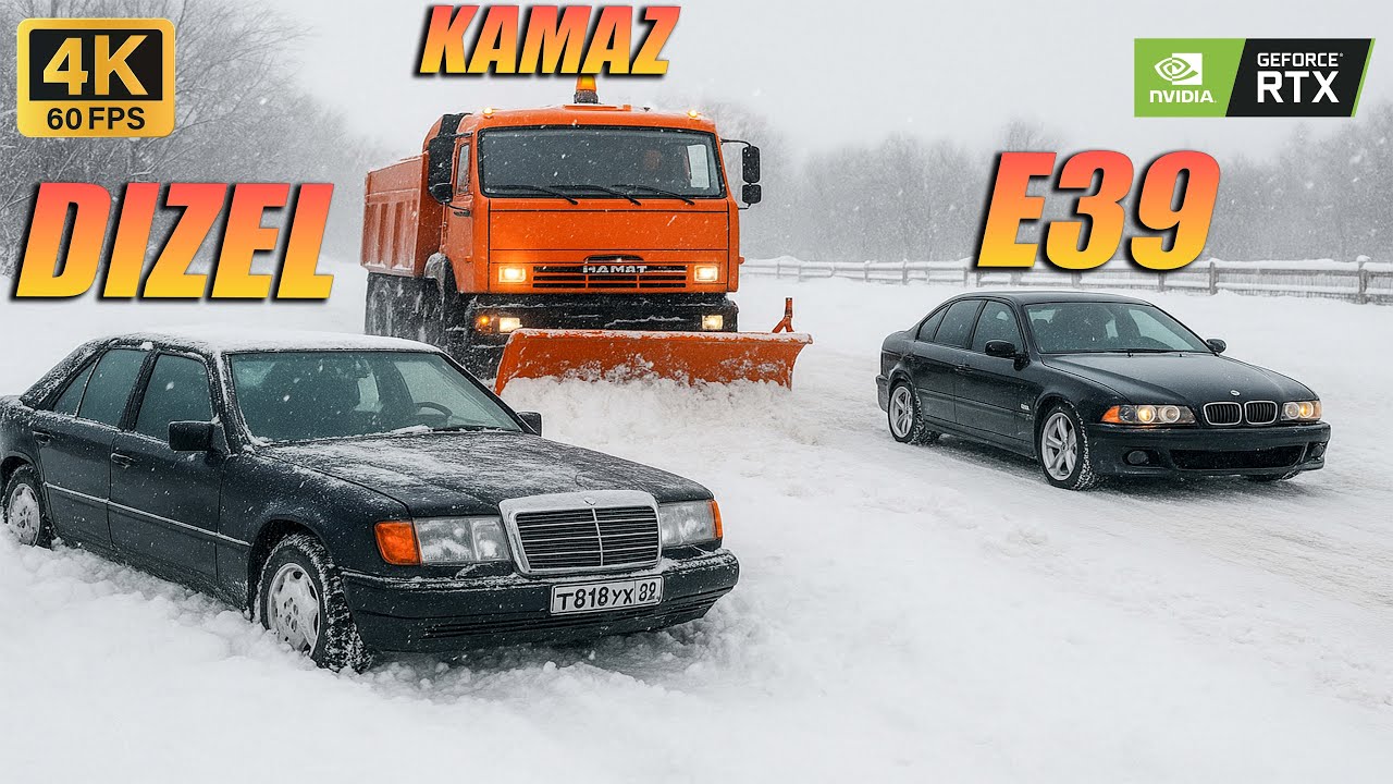 Yetimlər Qarda Batdılar W124 E39 Onları Təqib Etdi |Maşın Oyunları| BeamNG.Driver #malikbedelov
