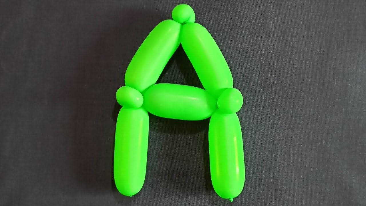 How to make a balloon alphabet A - intwist