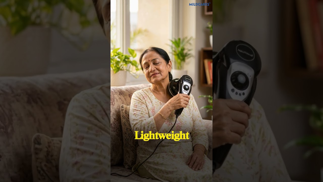 The MildCares RX Pro Handheld Massager has 3 interchangeable heads,
