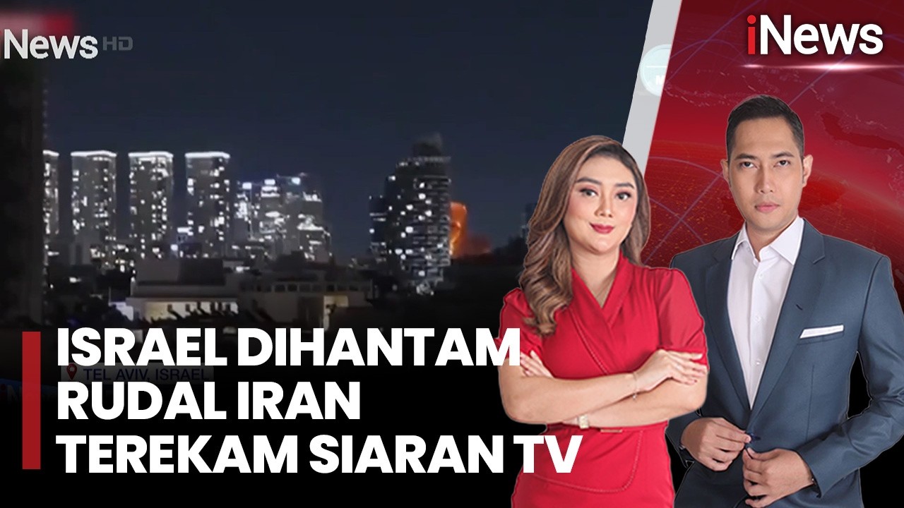 Detik-Detik Israel Dihantam Rudal Iran Terekam Siaran TV, Bangunan Tel Aviv Rusak |iNews Sore (9/3)