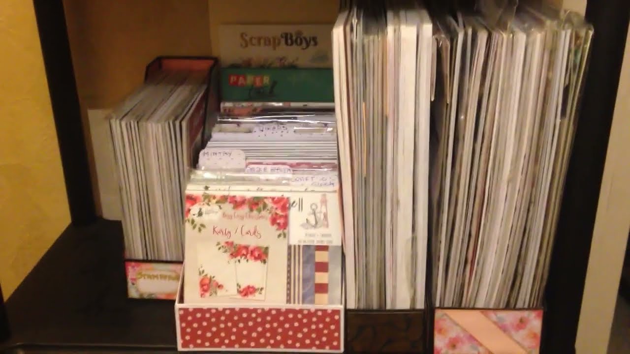 présentation des prochains tutos de rangements pour blocs de papier scrap