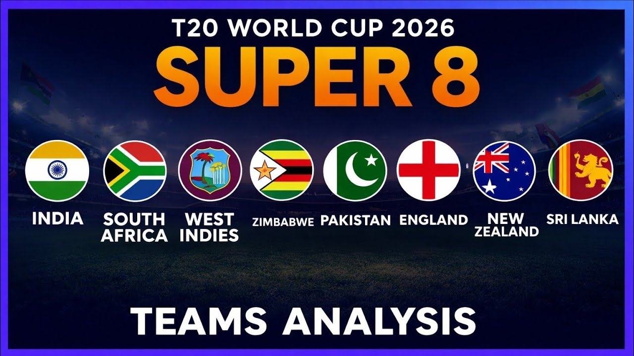 T20 world Cup 2026 Super 8 Teams Analysis 