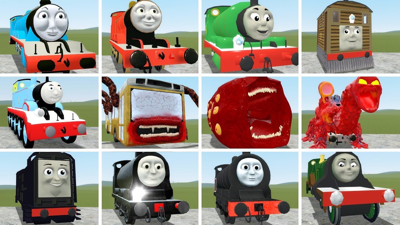 Nightmare Train Monster Battle: Thomas The Train,Gordon,Emily,James,Diesel,Toby,Percy in Garry's Mod
