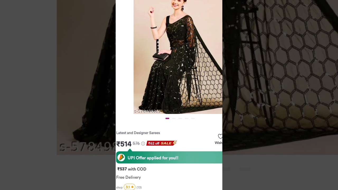 Meesho sale is Live 🎊🎉/beautiful sarees in affordable price/watch' now#meesho #saree #sale#shorts