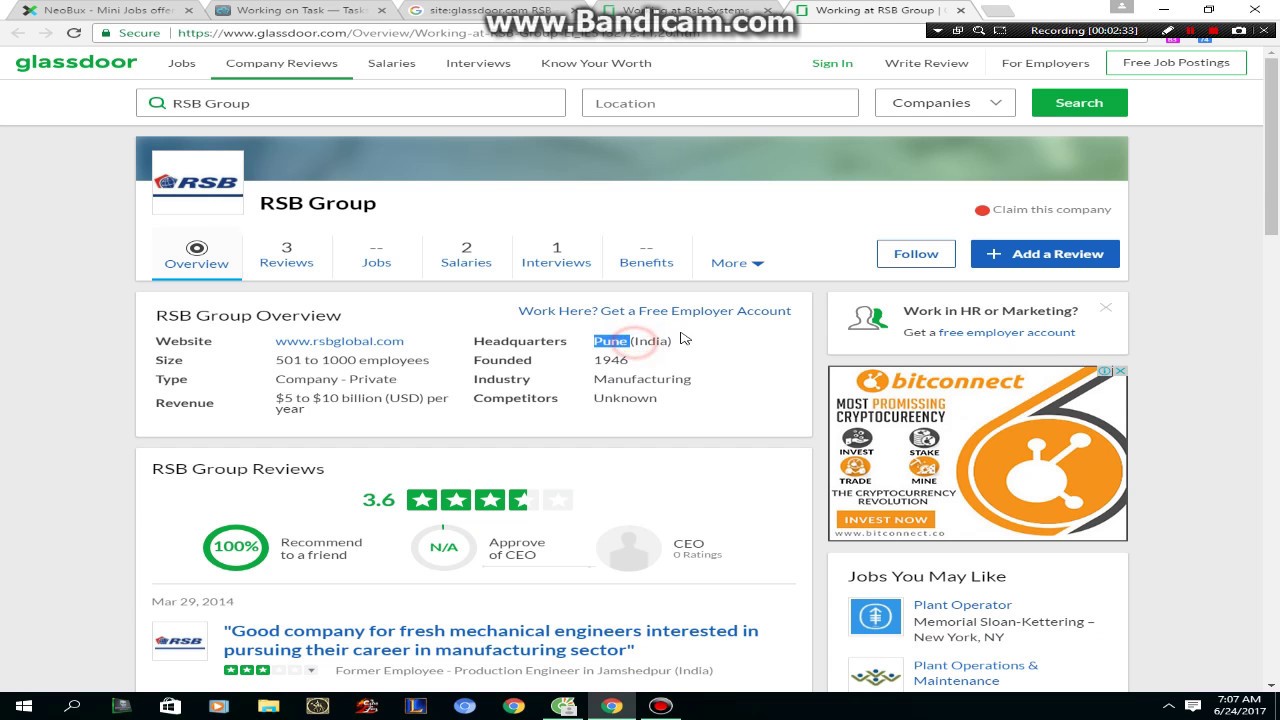 Find Company Information - Revenue & Number Of Employees 6/2017
