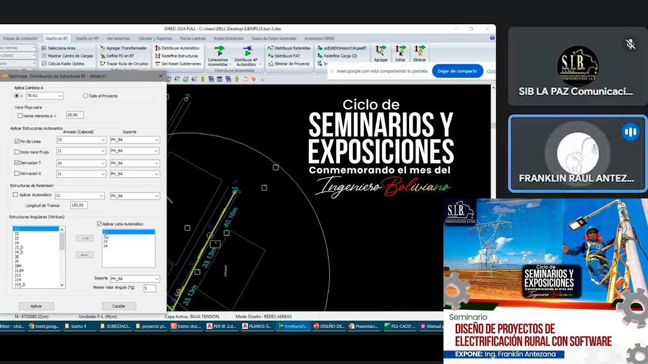 SIB LA PAZ - Diseño de proyectos de electrificación rural con software 31/10/24