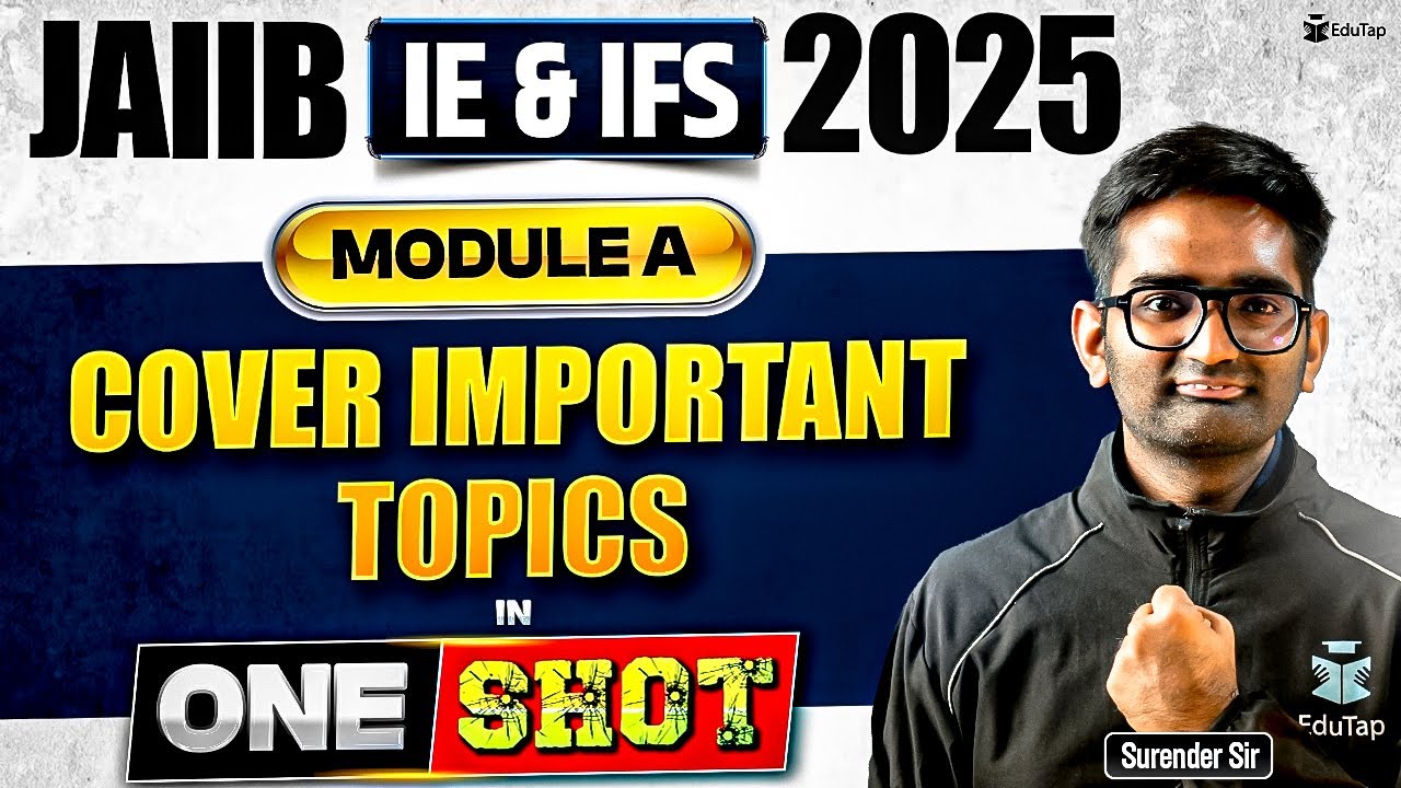 JAIIB IE And IFS Online Classes 2025 | JAIIB IE & IFS Module A Important Topics | JAIIB Preparation