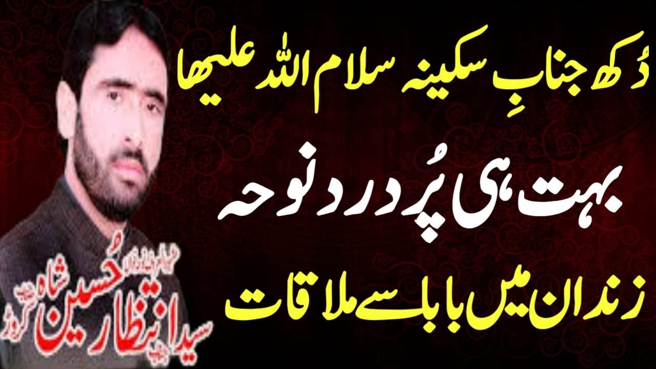 Zakir Syed Intizar Hussain Shah New Noha Bibi Sakina SA || Shahdat Bibi Sakina SA || @Raza_e_Fatima