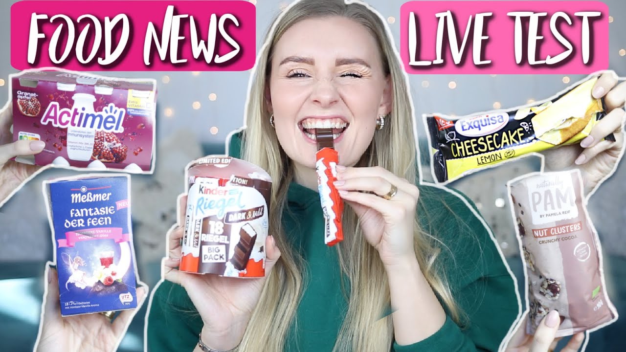 LECKER, oder?! 😋 NEUE FOOD NEUHEITEN im LIVE TEST! 😍 Kinderiegel, Actimel, Naturally Pam & Mehr!🍫